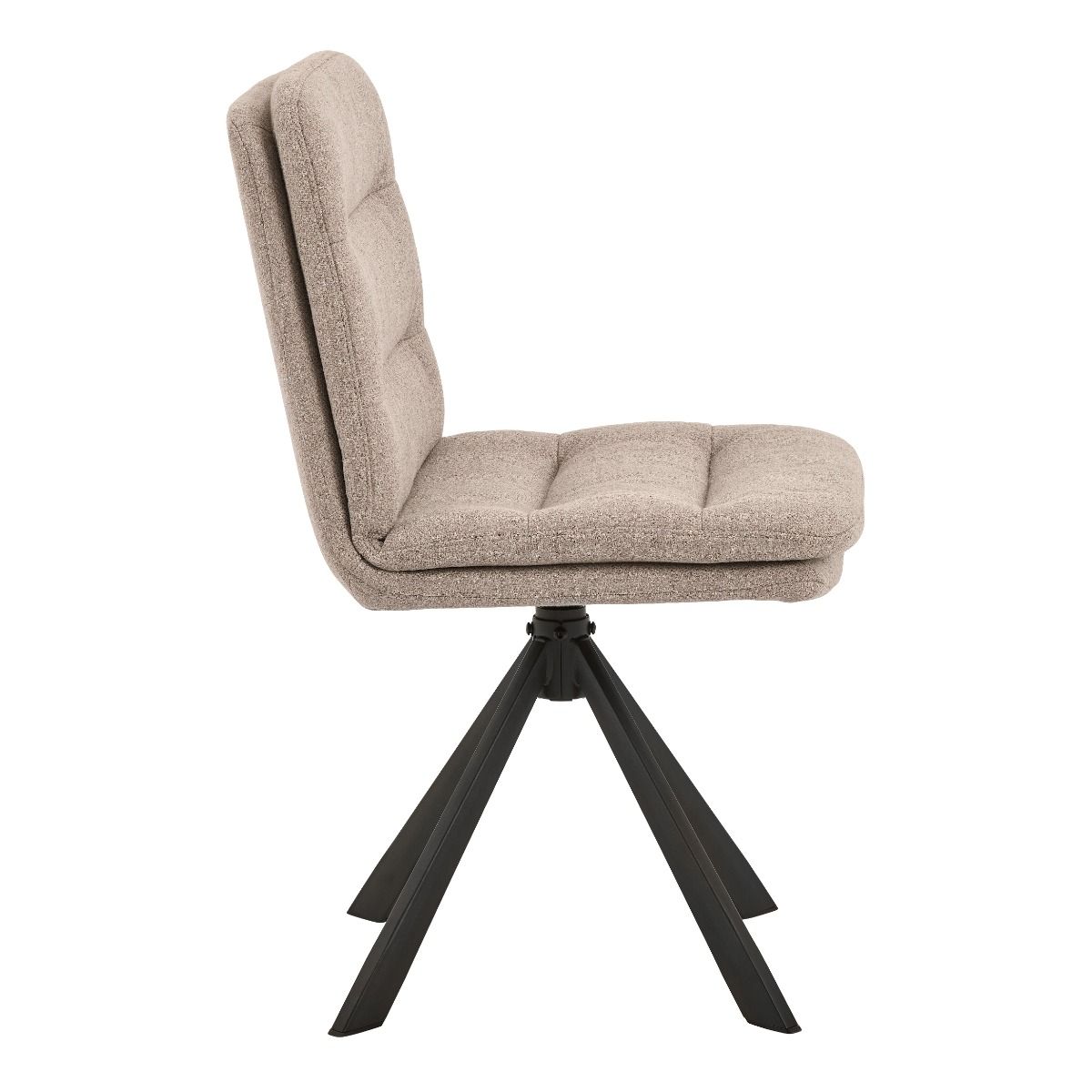 Dean Beige Swivel Dining Chair Set Of 2 - Price Crash Furniture