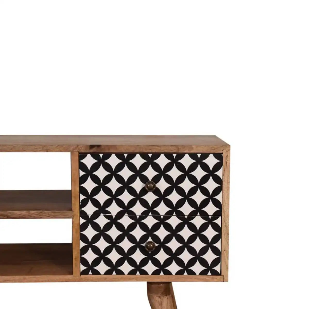 Diamond Screen Printed Entertainment Unit TV Stand - Price Crash Furniture