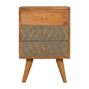 Dice 3 Drawer Bedside Unit - Price Crash Furniture