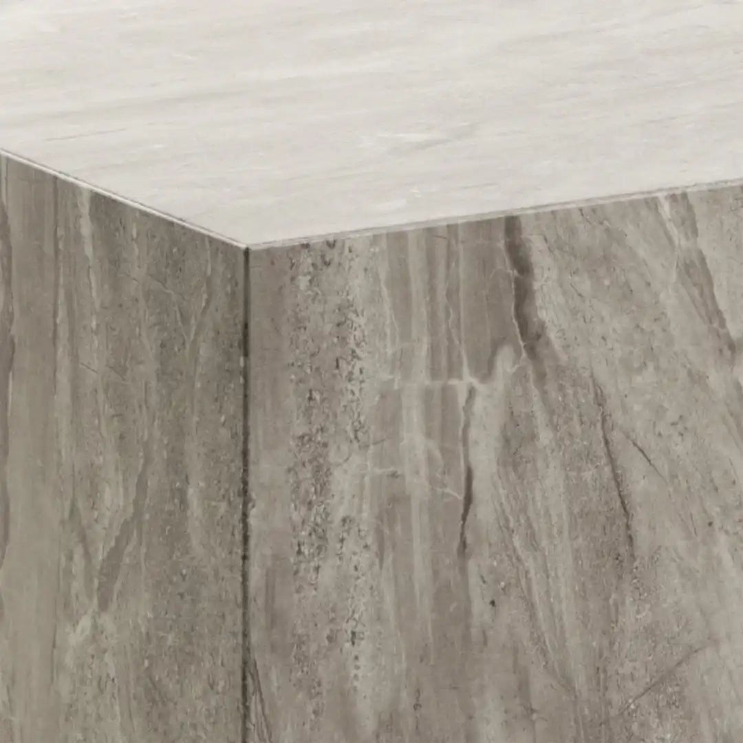 Dice Square Coffee Table in Grey Marble 90x90x42cm - Price Crash Furniture