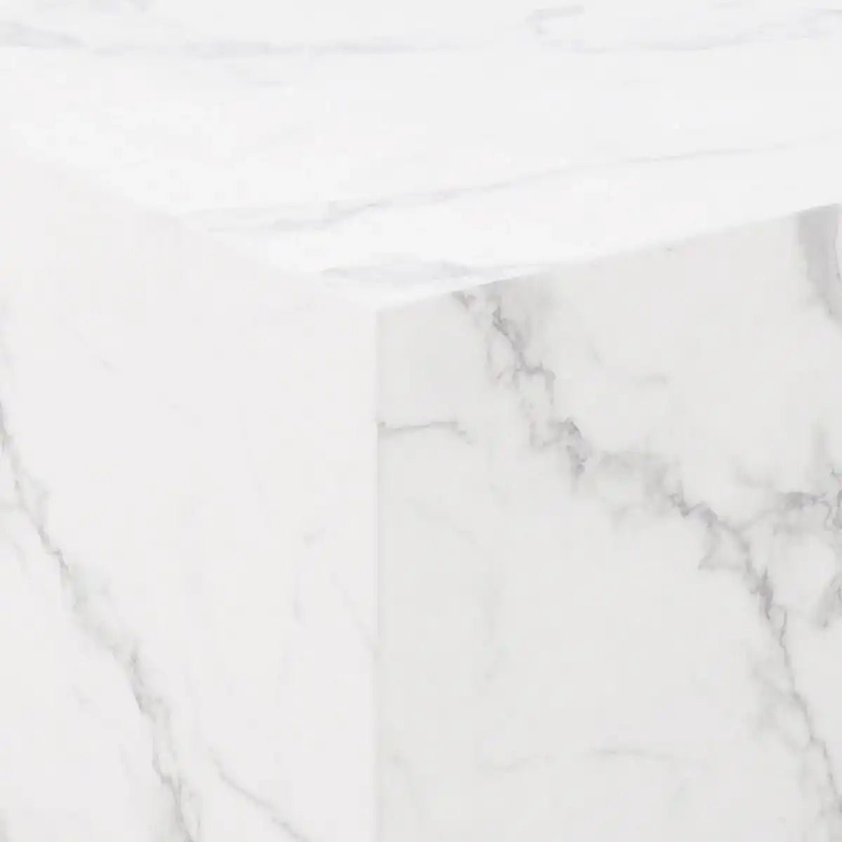 Dice Square Coffee Table Set In White Marble Effect - Price Crash Furniture