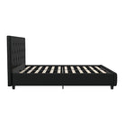 Dakota Upholstered Bed Black PU Double UK - Price Crash Furniture