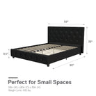 Dakota Upholstered Bed Black PU Double UK - Price Crash Furniture