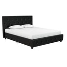 Dakota Upholstered Bed Black PU Double UK - Price Crash Furniture