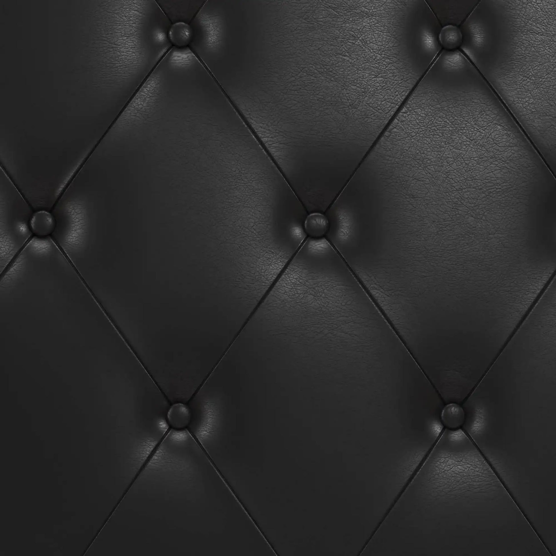 Dakota Upholstered Bed Black PU King UK - Price Crash Furniture