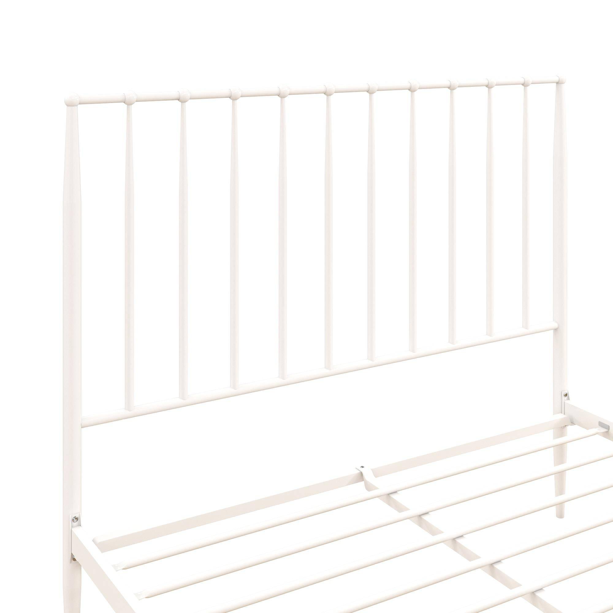 Giulia Modern Metal King size Bed in White by Dorel - Price Crash Furniture