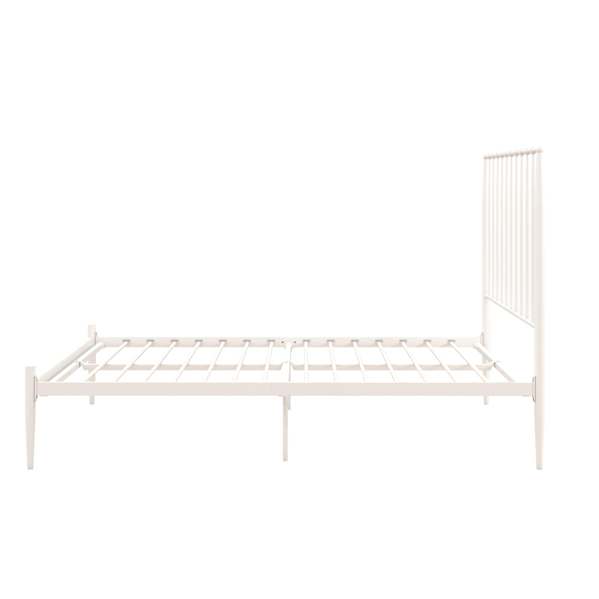 Giulia Modern Metal King size Bed in White by Dorel - Price Crash Furniture