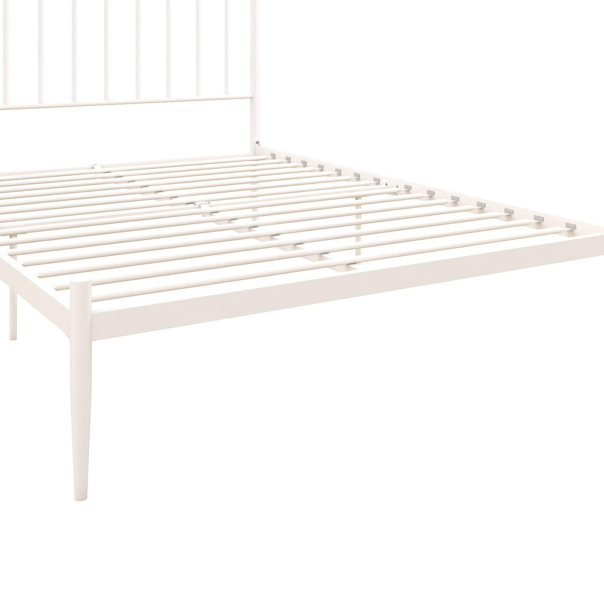 Giulia Modern Metal King size Bed in White by Dorel - Price Crash Furniture