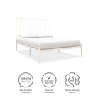 Giulia Modern Metal King size Bed in White by Dorel - Price Crash Furniture