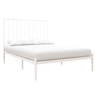 Giulia Modern Metal King size Bed in White by Dorel - Price Crash Furniture