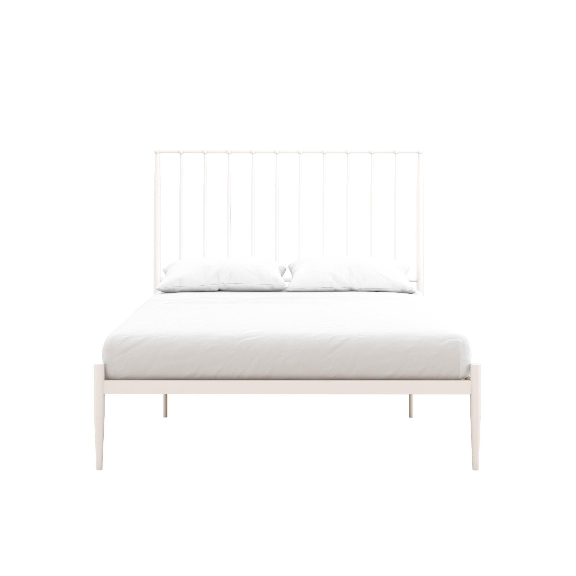 Giulia Modern Metal King size Bed in White by Dorel - Price Crash Furniture