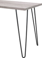 Owen Retro Desk in Distressed Gray Oak - Price Crash Furniture