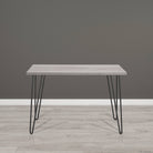 Owen Retro Desk in Distressed Gray Oak - Price Crash Furniture