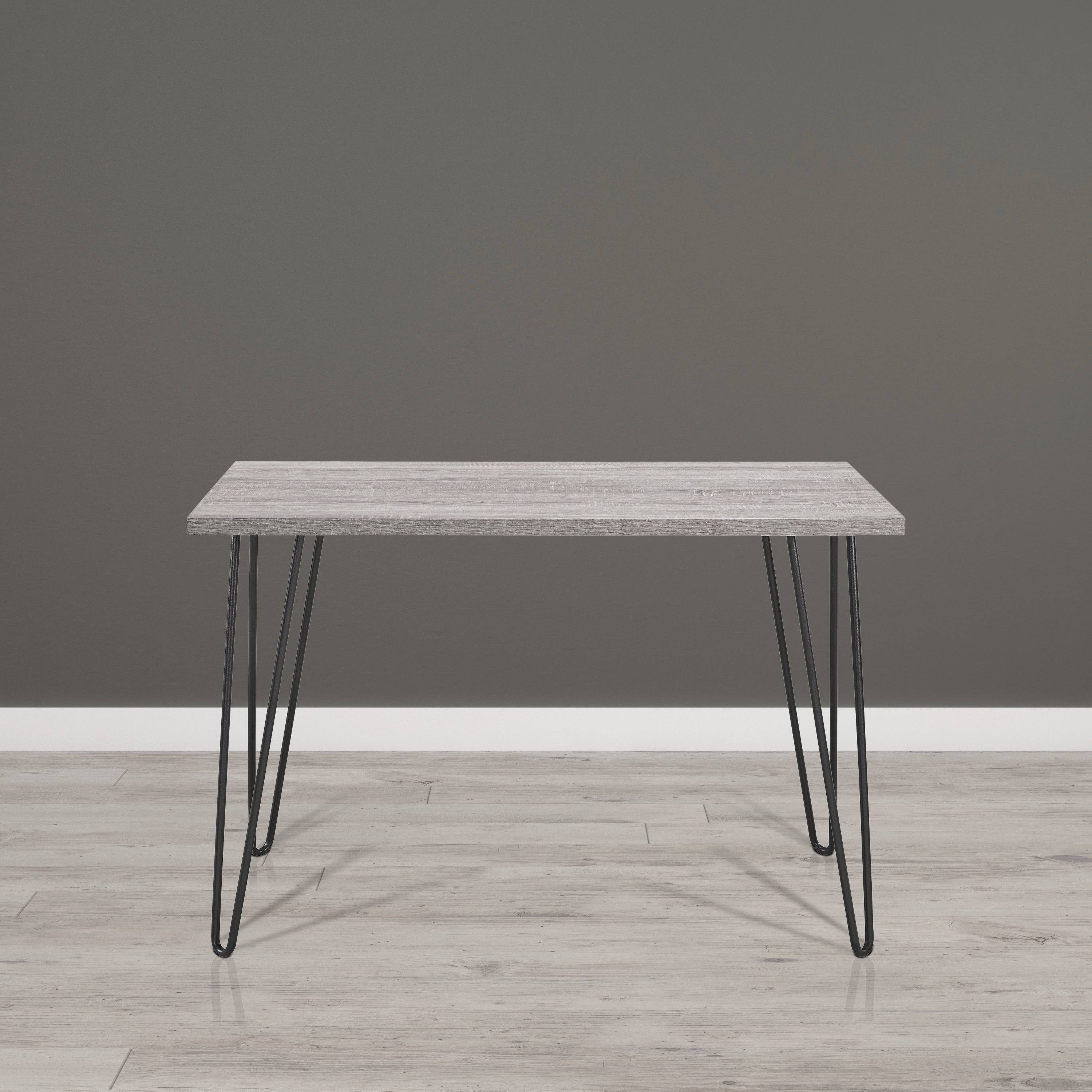 Owen Retro Desk in Distressed Gray Oak - Price Crash Furniture