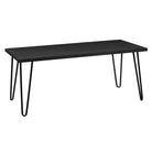 Owen Retro Coffee Table Distressed in Black Oak - Price Crash Furniture