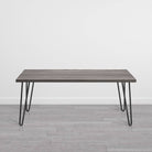 Owen Retro Coffee Table Distressed in Distressed Grey Oak - Price Crash Furniture