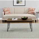 Owen Retro Coffee Table Distressed in Walnut - Price Crash Furniture