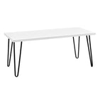 Owen Retro Coffee Table Distressed in White - Price Crash Furniture