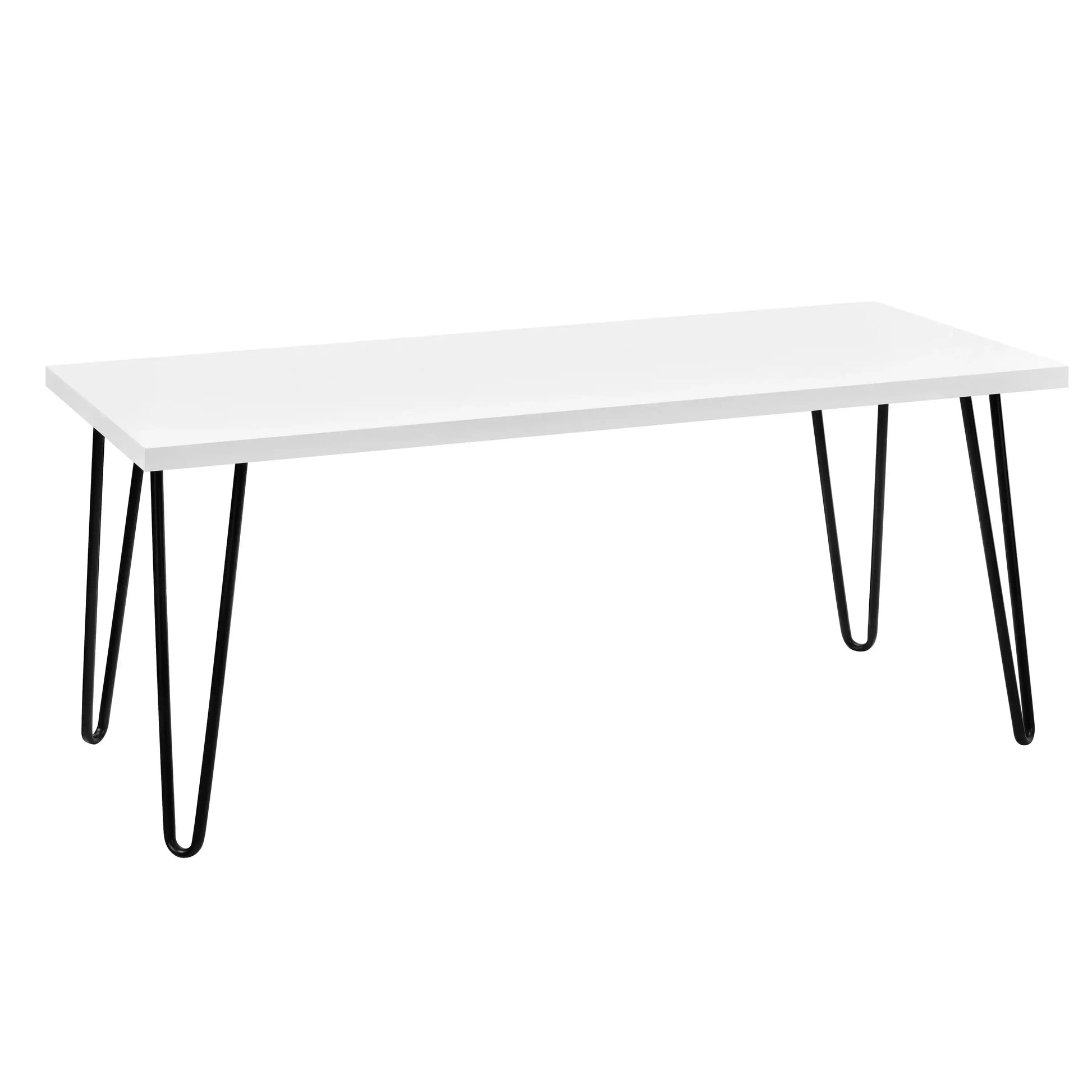 Owen Retro Coffee Table Distressed in White - Price Crash Furniture