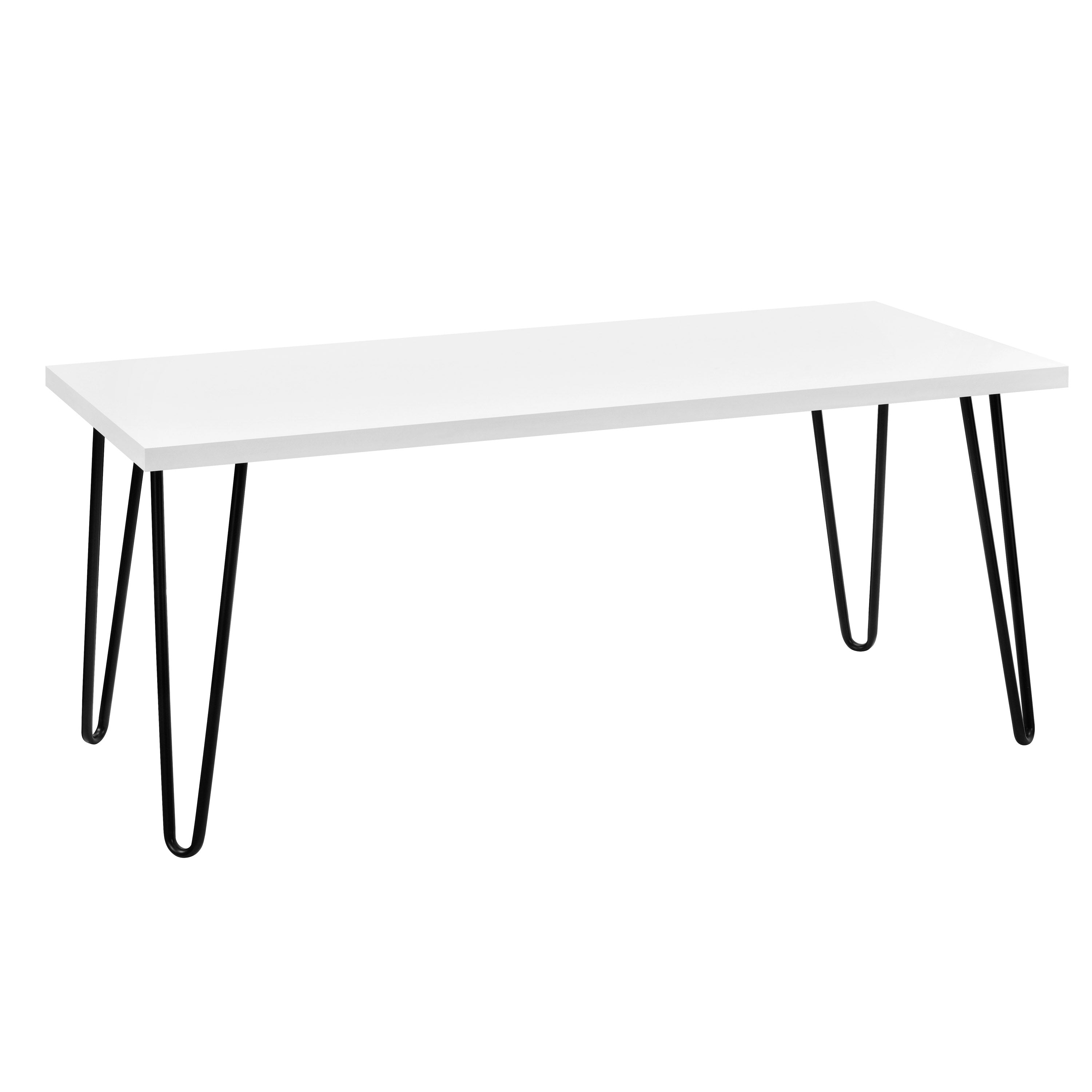 Owen Retro Coffee Table Distressed in White - Price Crash Furniture