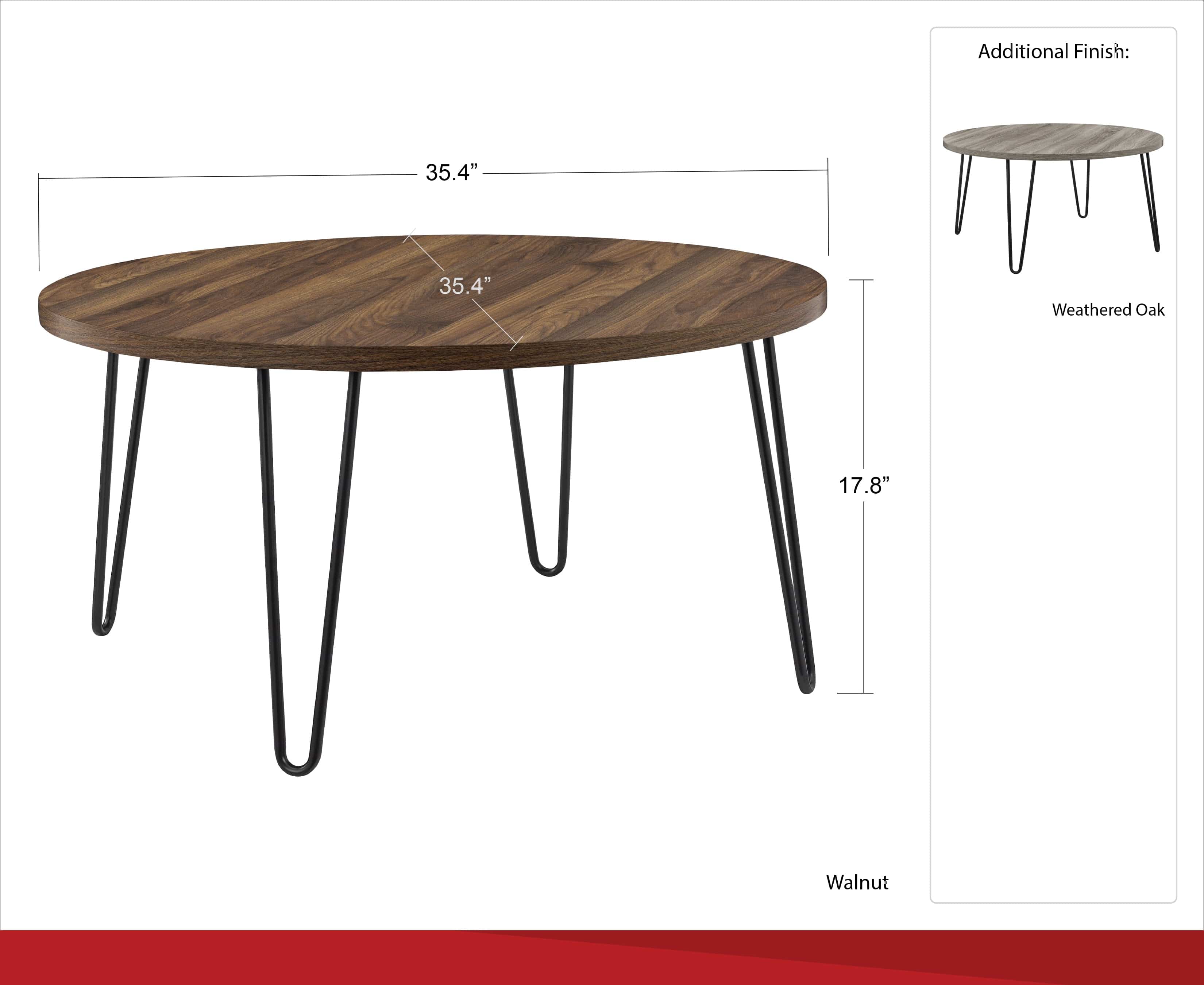 OWEN RETRO ROUND COFFEE TABLE DISTRESSED GREY OAK - Price Crash Furniture