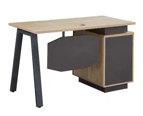 Edinburgh Office / Computer Desk in Grey and Light Oak - Price Crash Furniture