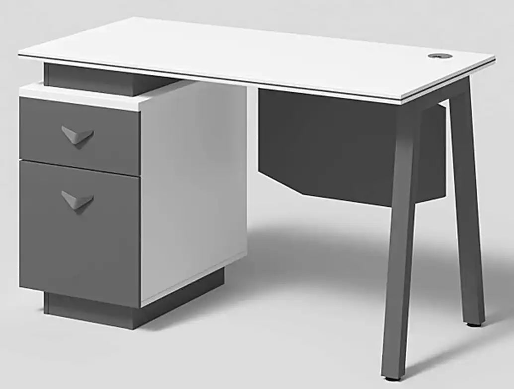 Edinburgh Office / Computer Desk in Grey and White - Price Crash Furniture