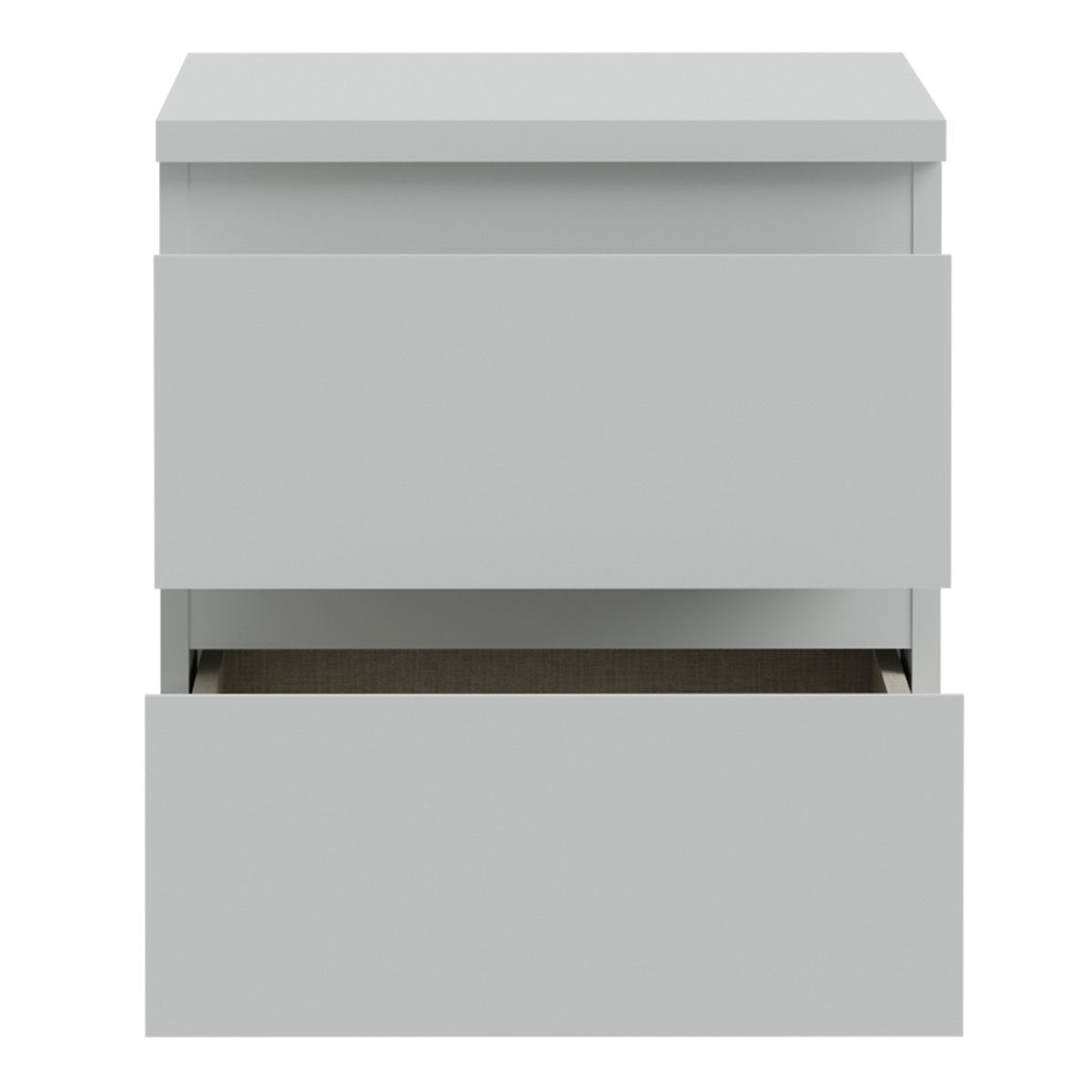 Edmore 2 Drawer Bedside Table In Light Grey - Price Crash Furniture