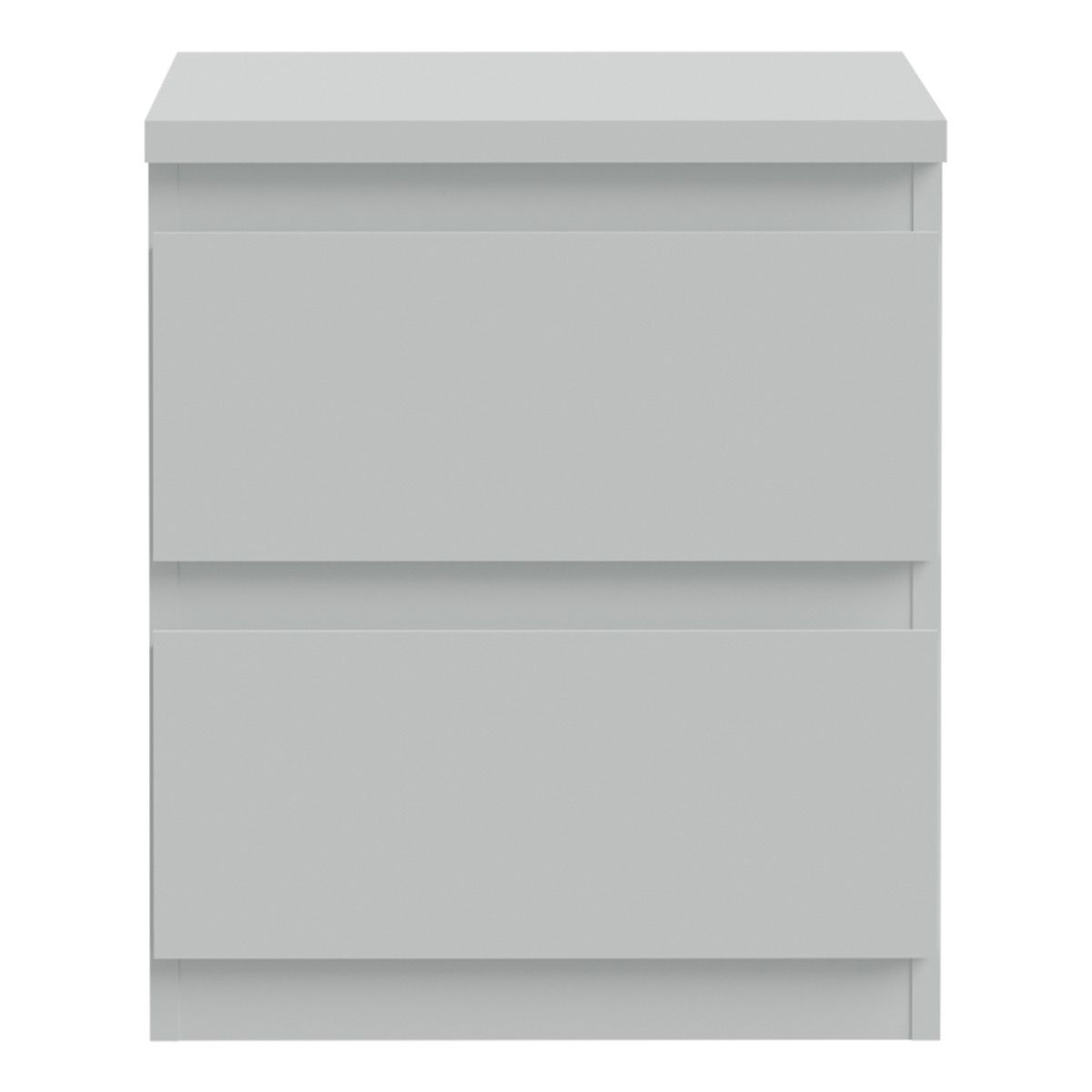Edmore 2 Drawer Bedside Table In Light Grey - Price Crash Furniture