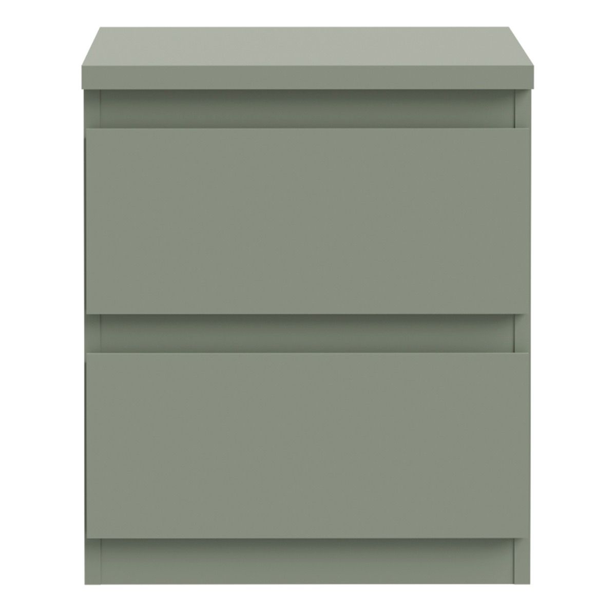 Edmore 2 Drawer Bedside Table In Sage Green - Price Crash Furniture