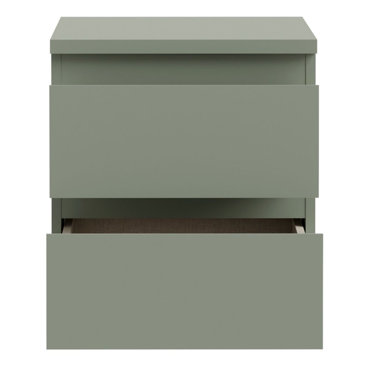 Edmore 2 Drawer Bedside Table In Sage Green - Price Crash Furniture