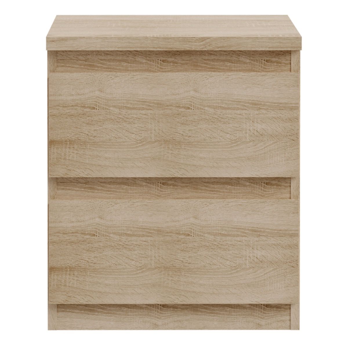 Edmore 2 Drawer Bedside Table In Sonoma Oak - Price Crash Furniture