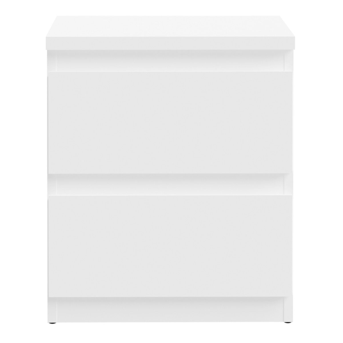 Edmore 2 Drawer Bedside Table In White - Price Crash Furniture