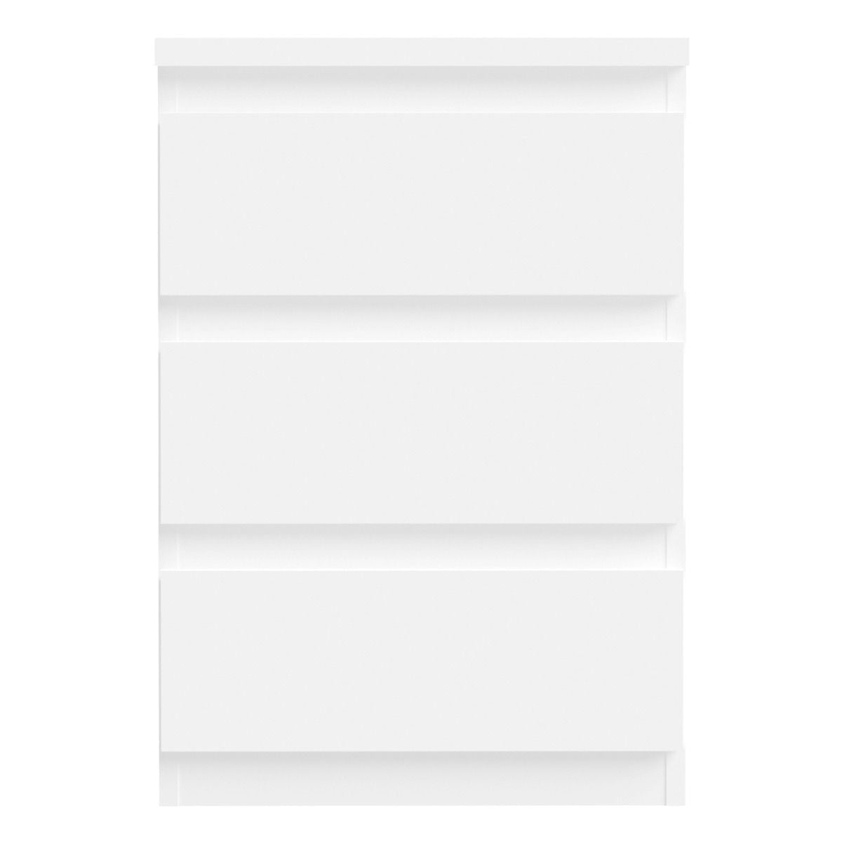 Edmore 3 Drawer Bedside Chest In White - Price Crash Furniture