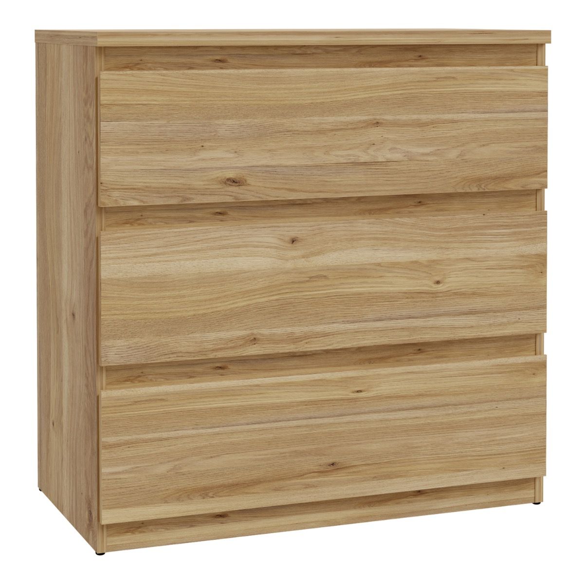 Edmore 3 Drawer Chest In Mauvella Oak - Price Crash Furniture
