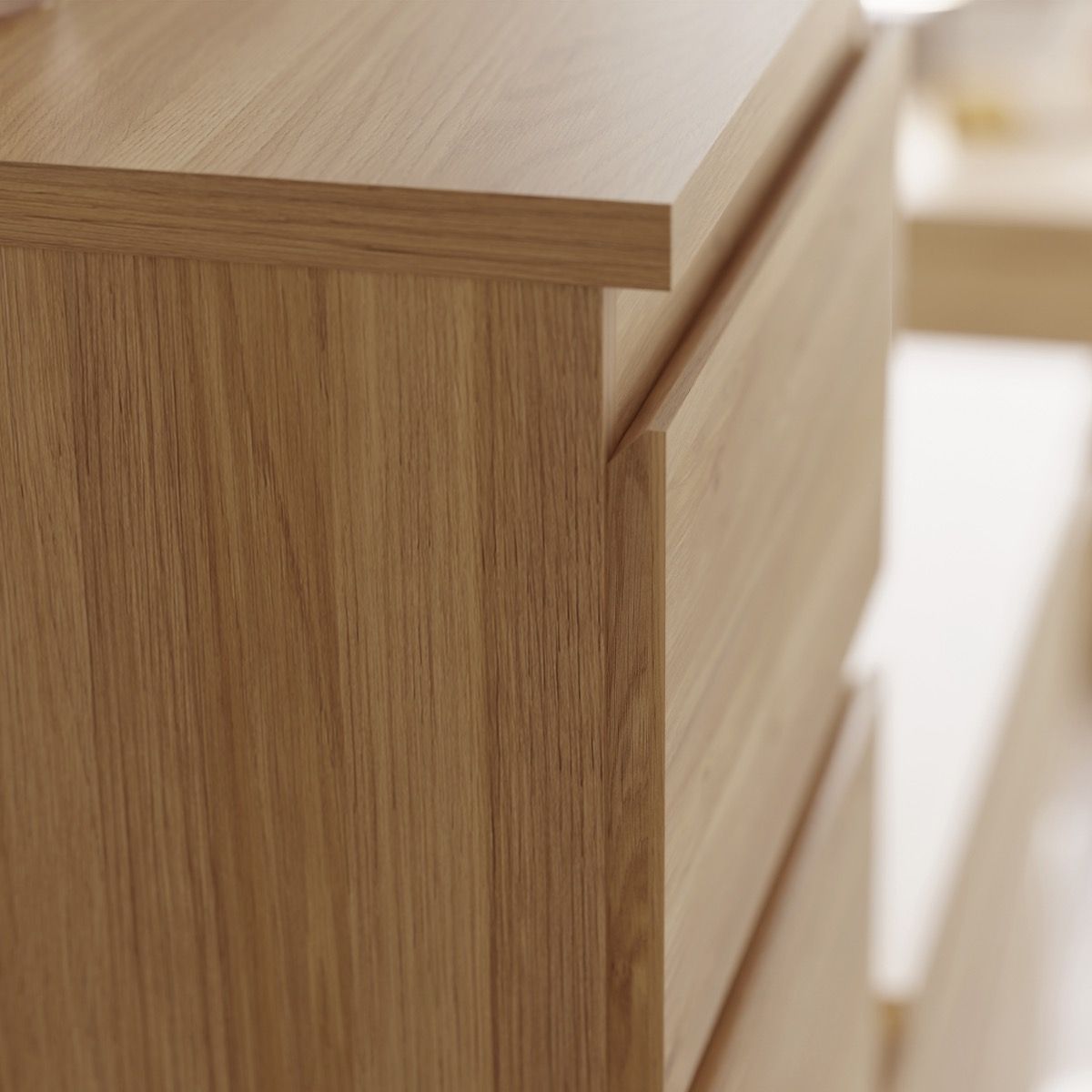 Edmore 3 Drawer Chest In Mauvella Oak - Price Crash Furniture