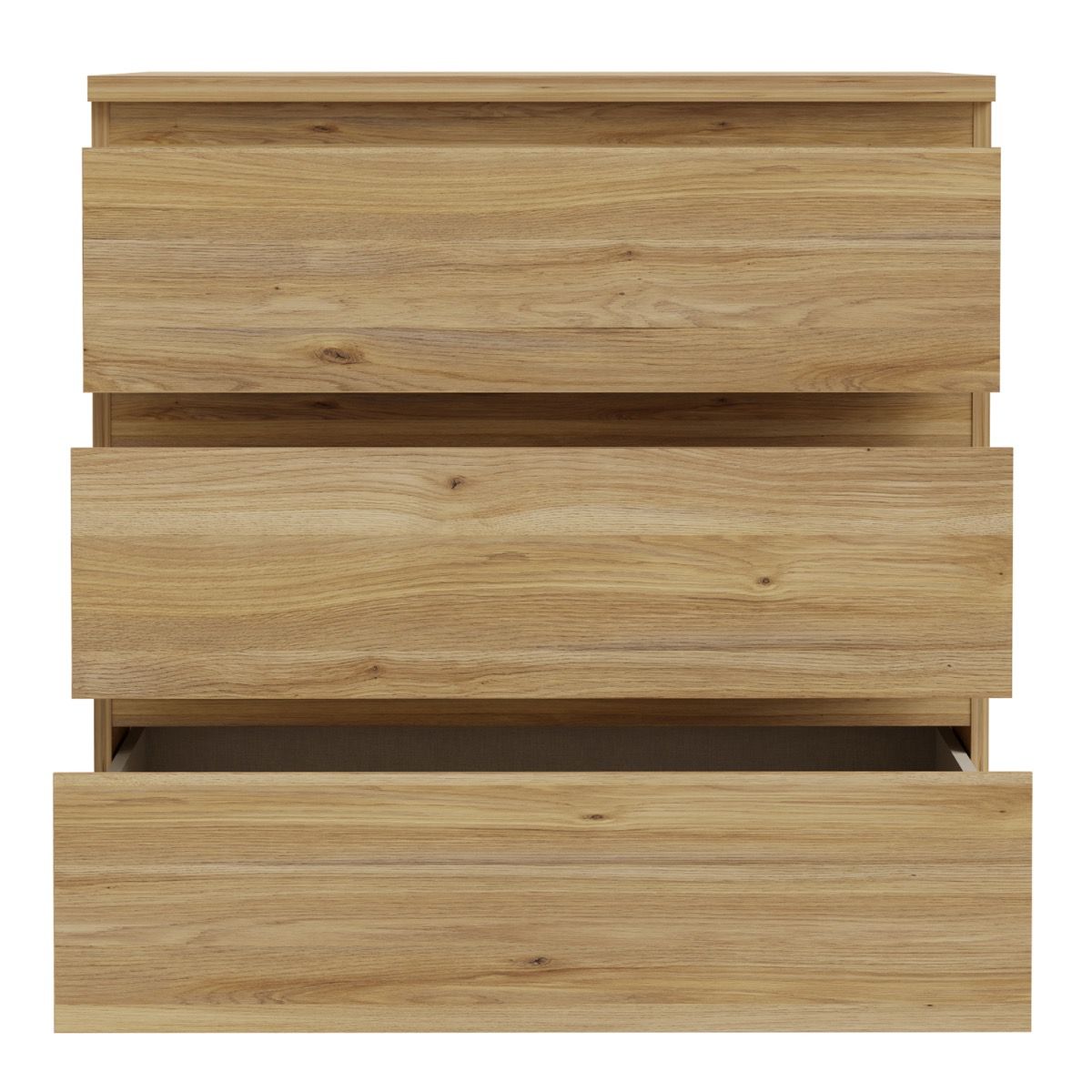 Edmore 3 Drawer Chest In Mauvella Oak - Price Crash Furniture