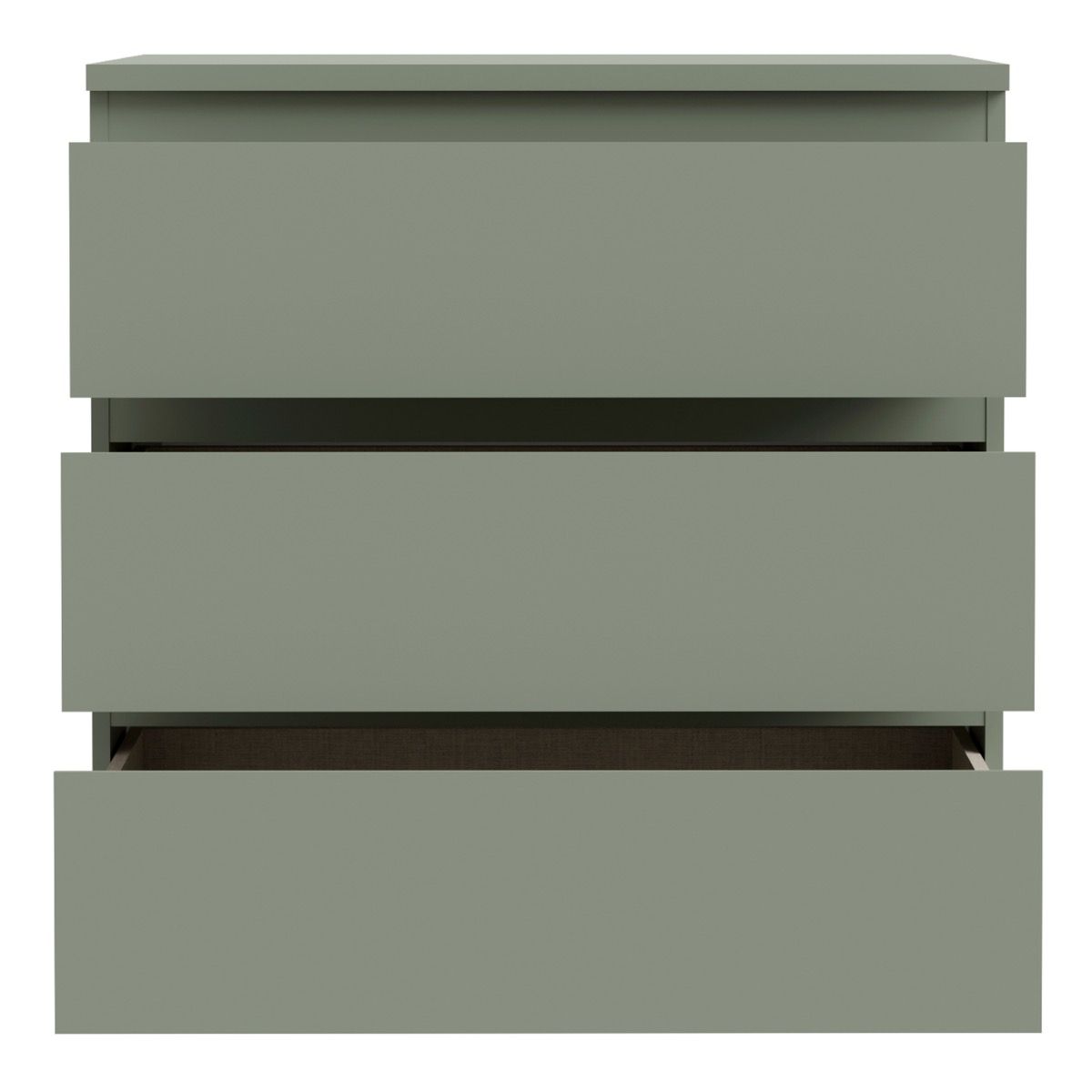 Edmore 3 Drawer Chest In Sage Green - Price Crash Furniture