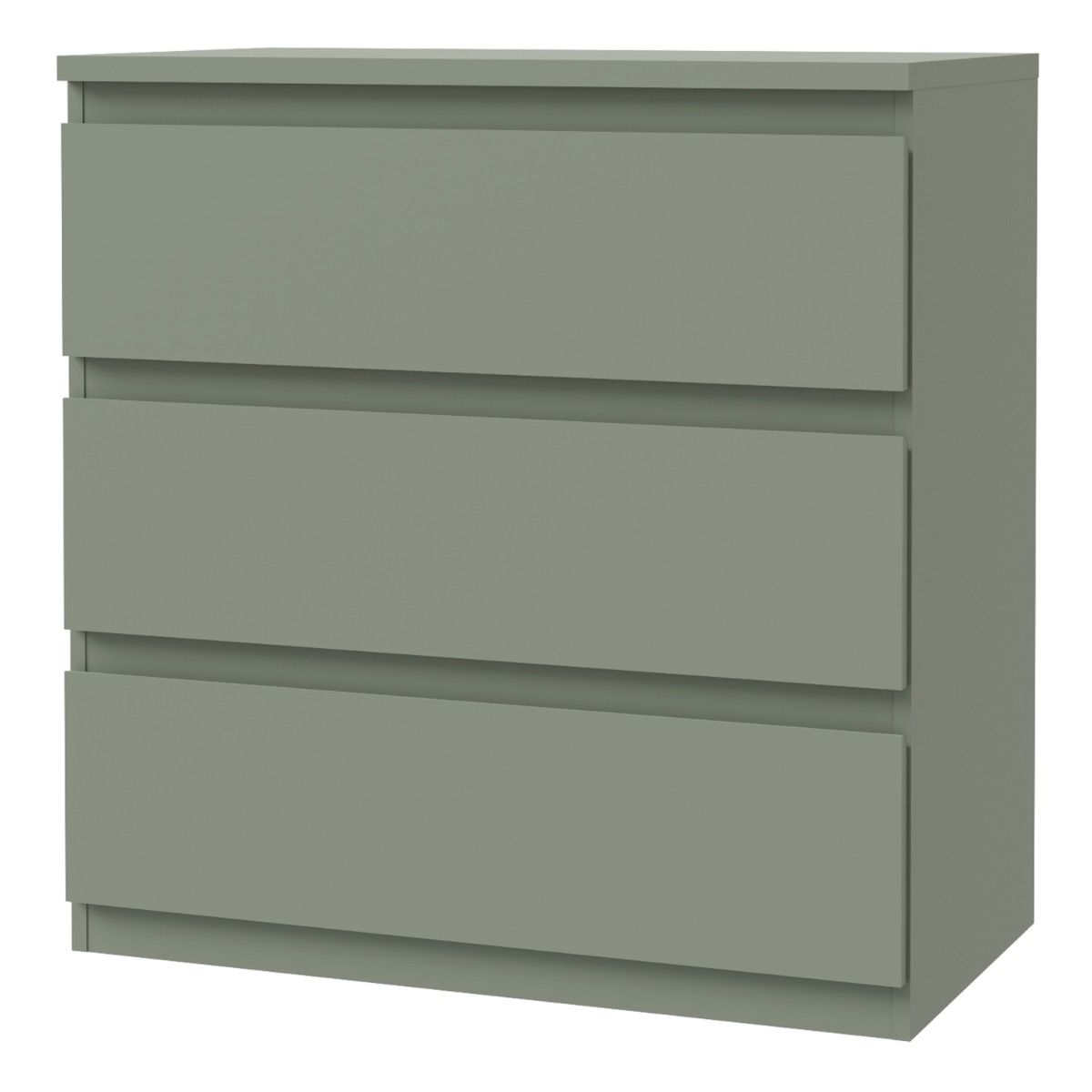 Edmore 3 Drawer Chest In Sage Green - Price Crash Furniture