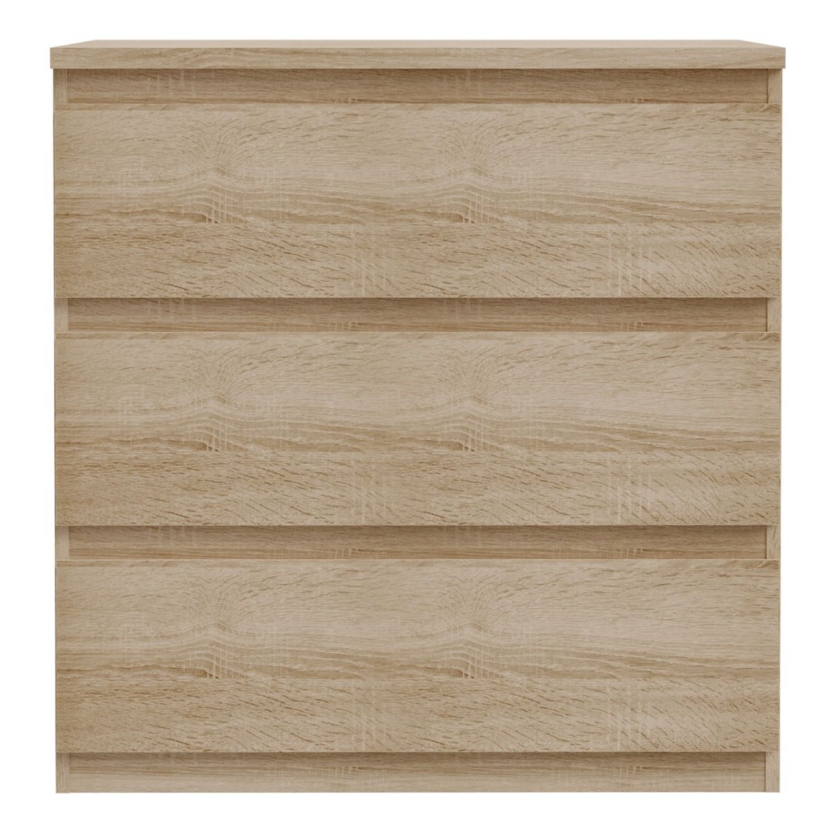 Edmore 3 Drawer Chest of Drawers In Sonoma Oak - Price Crash Furniture