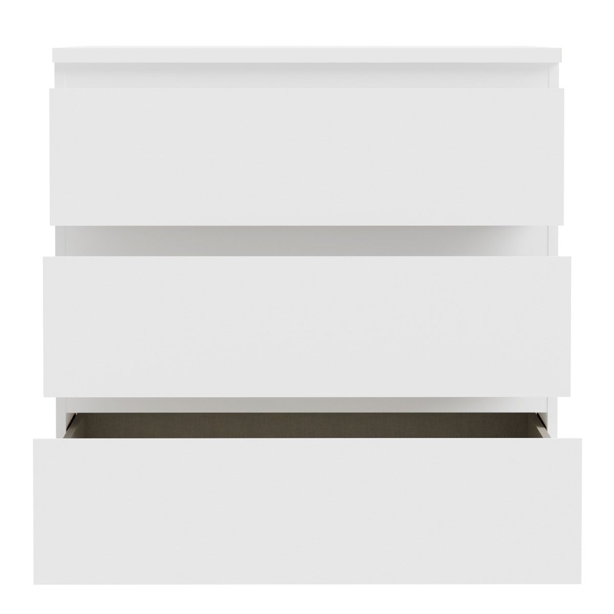 Edmore 3 Drawer Chest of Drawers In White - Price Crash Furniture