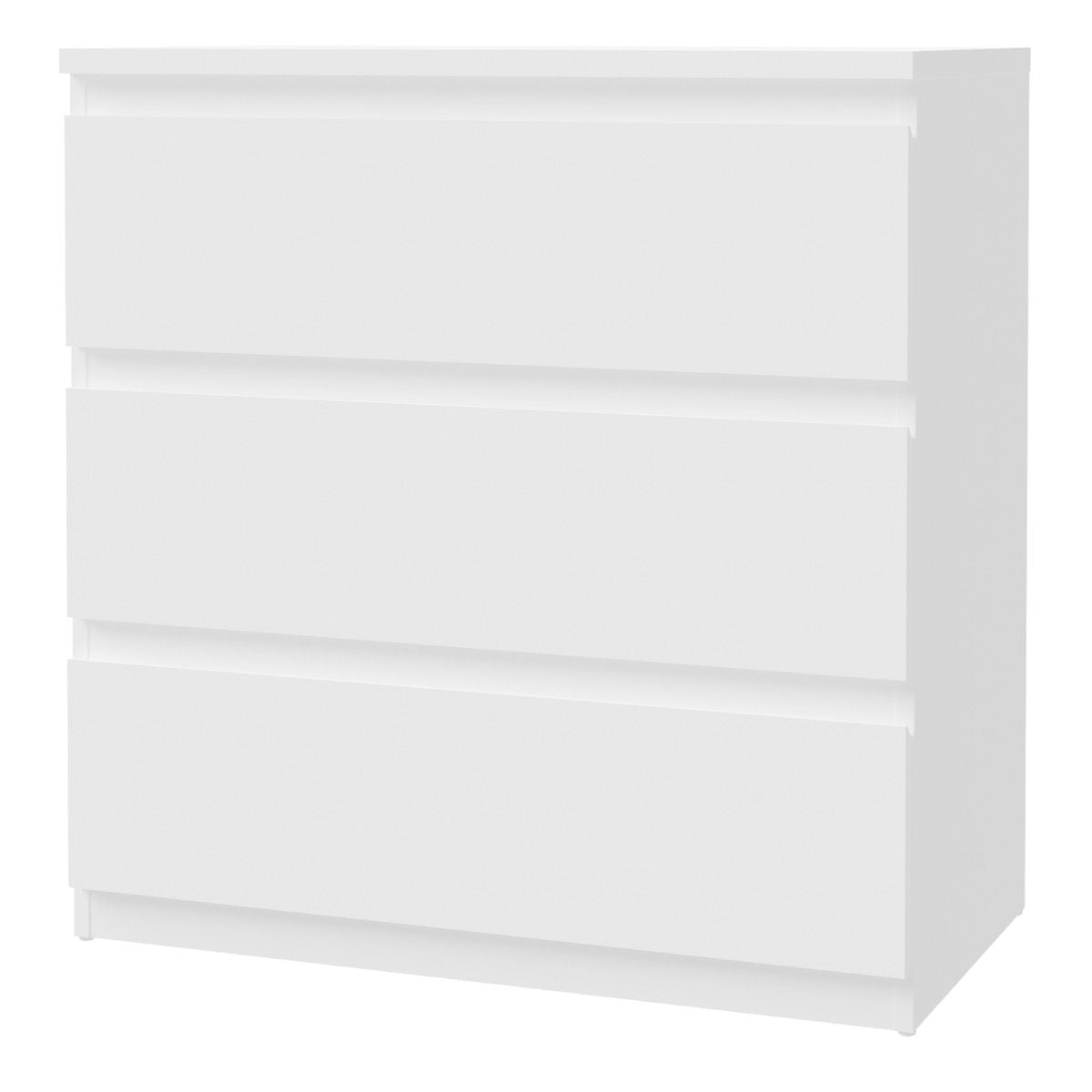 Edmore 3 Drawer Chest of Drawers In White - Price Crash Furniture