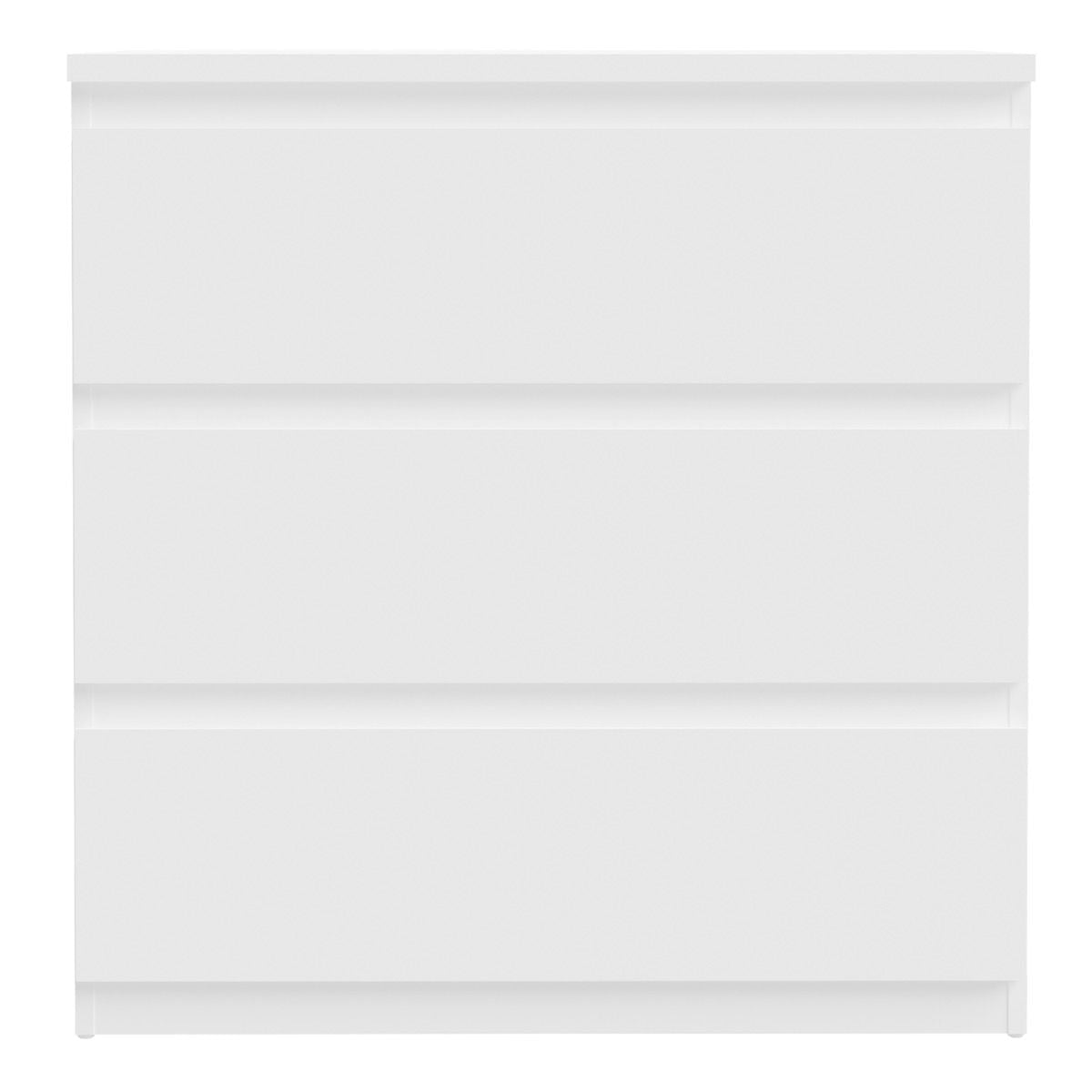 Edmore 3 Drawer Chest of Drawers In White - Price Crash Furniture