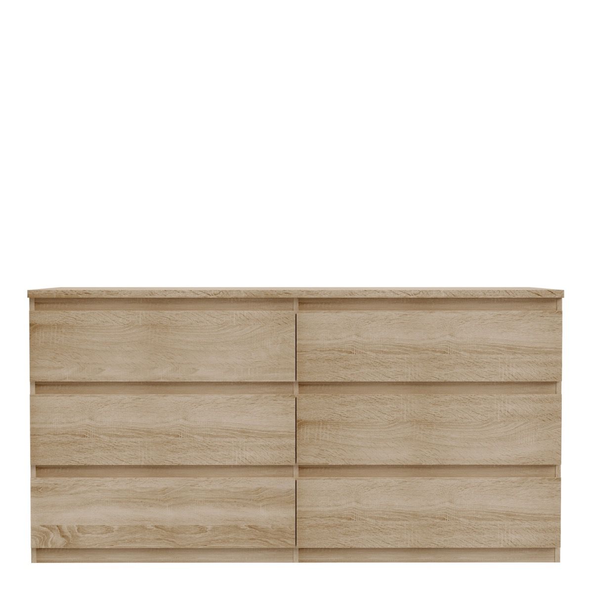 Edmore 6 Drawer Wide Chest Of Drawers In Sonoma Oak - Price Crash Furniture