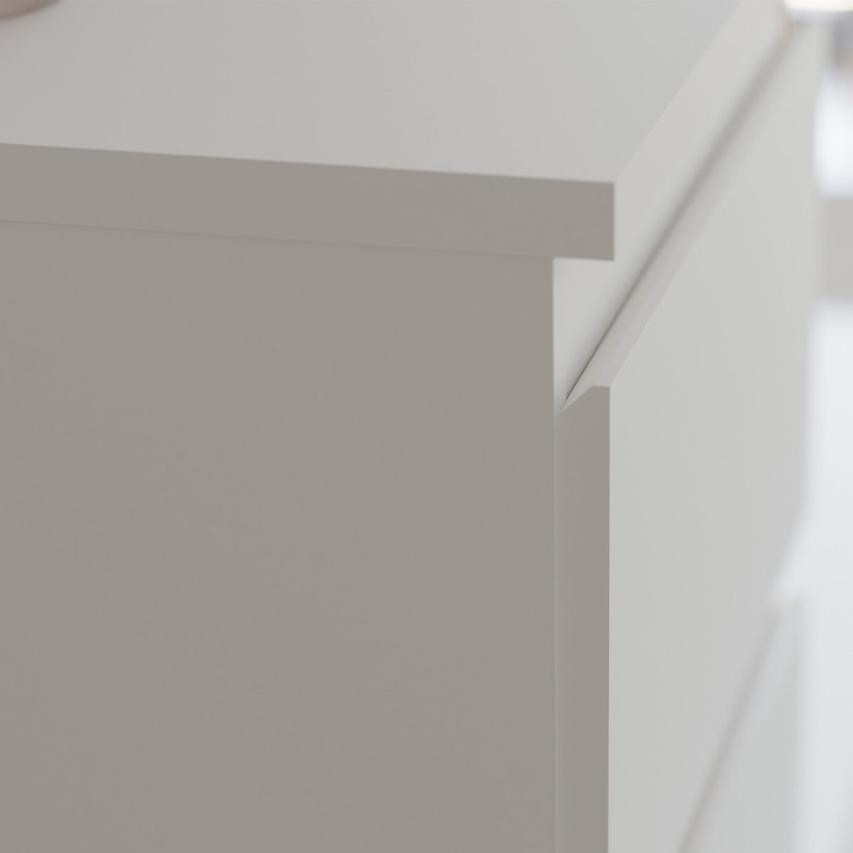 Edmore Tallboy 5 Drawer Tall Narrow Chest of Drawers In White - Price Crash Furniture