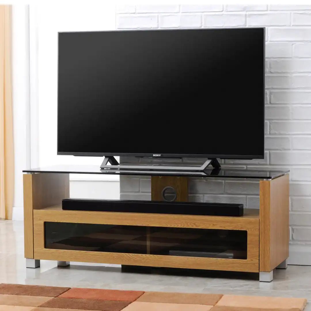 Elegance Cabinet TV stand in Oak, 1250 mm - Price Crash Furniture