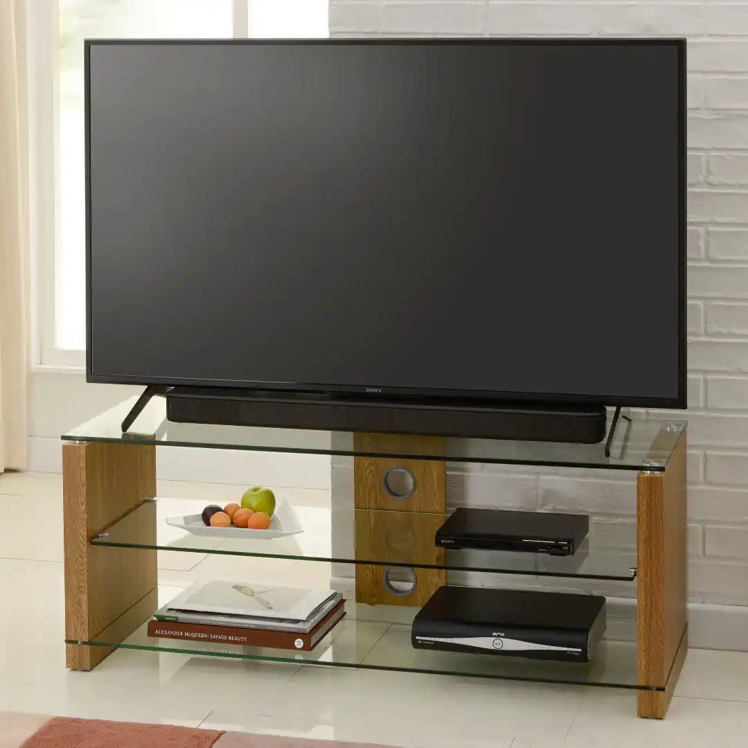 Elegance TV Stand in Oak, 1200 mm - Price Crash Furniture