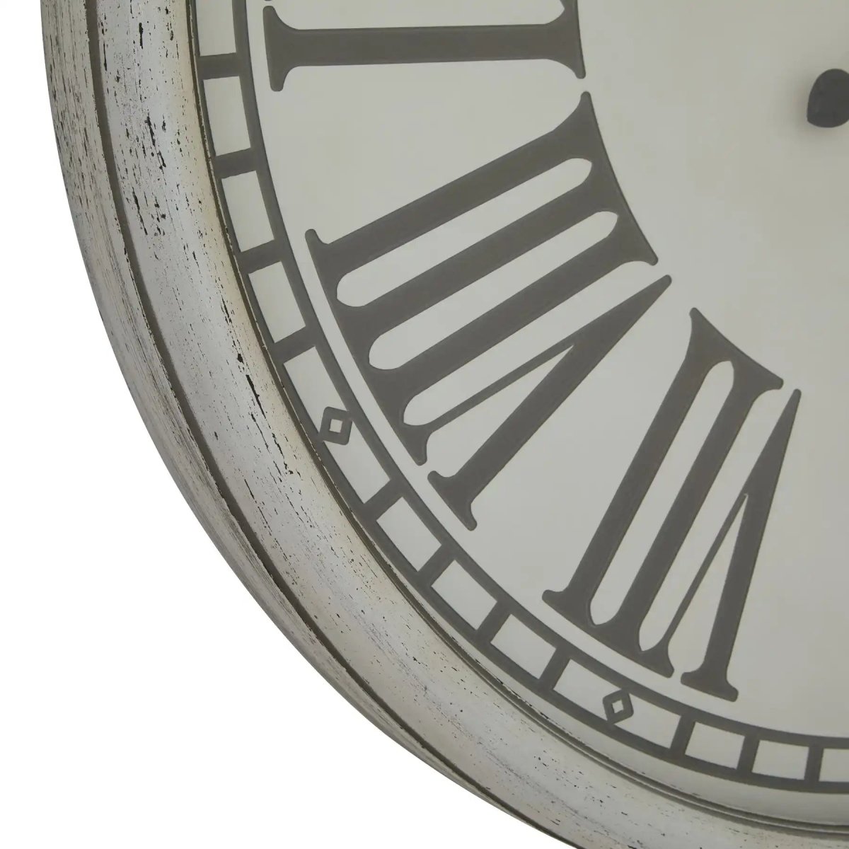 Embossed Wall Clock With Glass - Price Crash Furniture