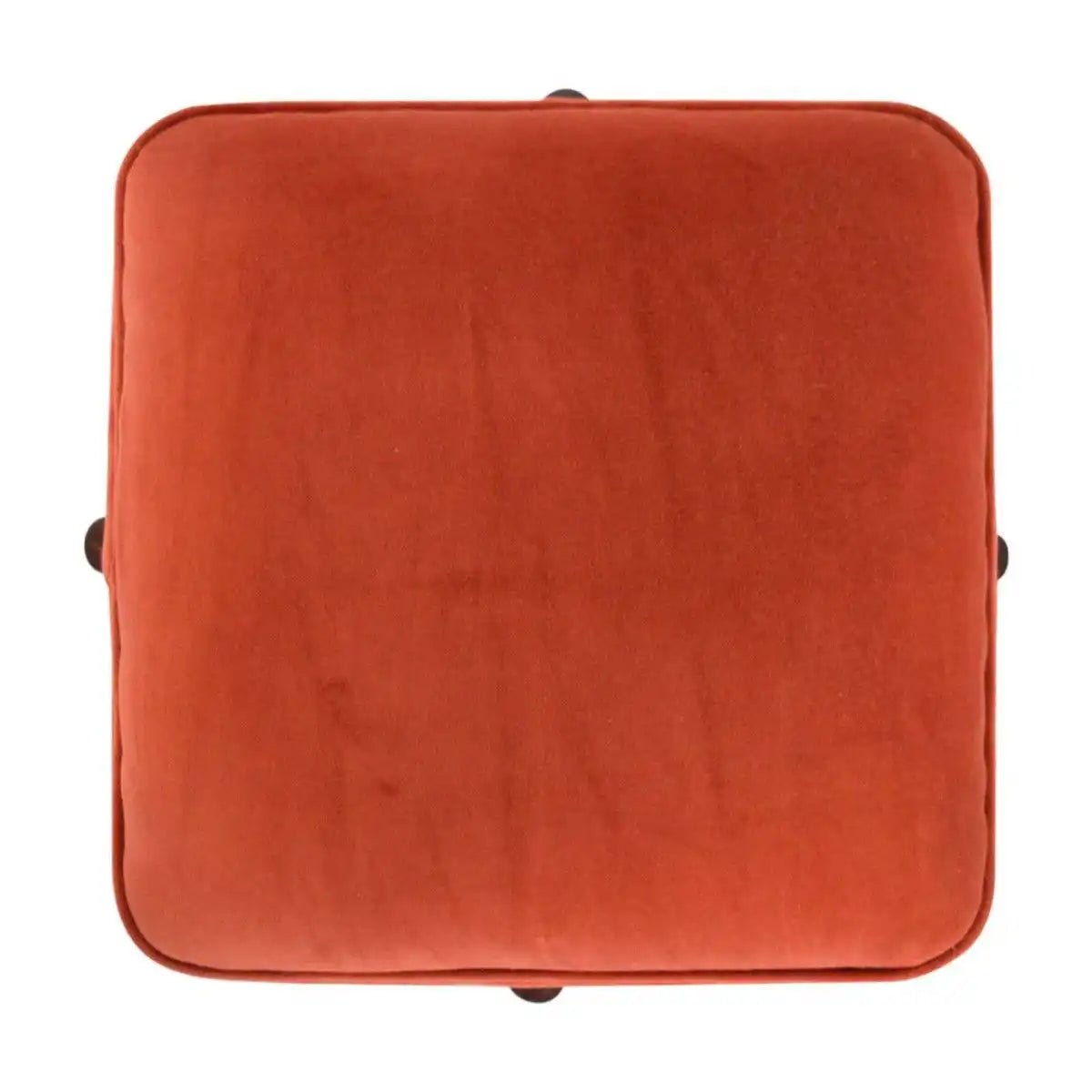 Emerald Velvet Footstool with Solid Wood Legs - Price Crash Furniture
