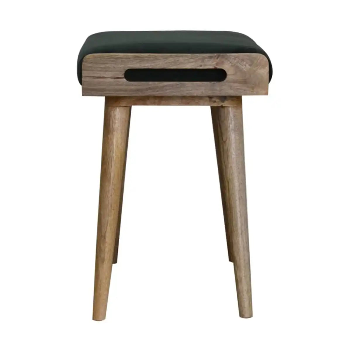 Emerald Velvet Tray Style Footstool - Price Crash Furniture